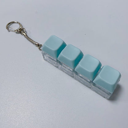 Pastel Colors Finger Press Button Cube Squishy Keyboard Keychain Stress Relief Toy