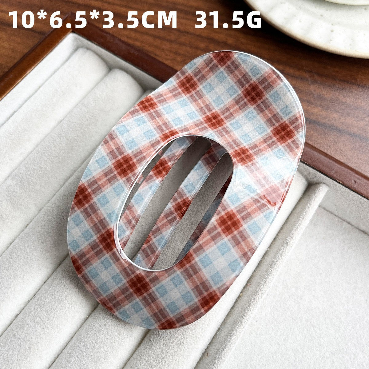 Bone-Shaped Acetate-Look Hair Claw Clip – Patterned Hair Clip