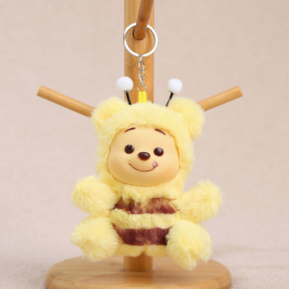 Cartoon Plush Key Chain Vinyl Plush Rabbit Bag Charm Collectible Doll