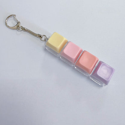 Pastel Colors Finger Press Button Cube Squishy Keyboard Keychain Stress Relief Toy