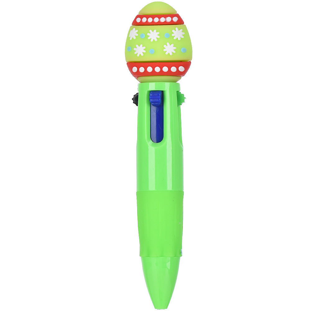 Mini 4-Color Click Pen – Creative Easter Bunny, Egg & Chick Design Journal Pen