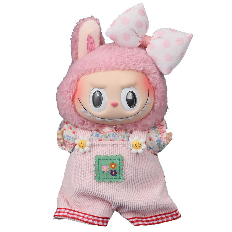 17cm Labubu Doll Clothes Outfit Set Changeable Costume