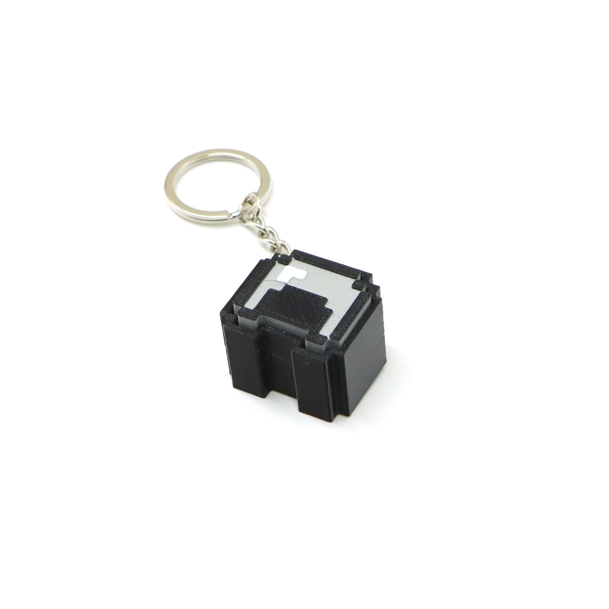 3D Printed Pixel Block Fidget Clicker Keychain – Mechanical Keyboard Feel Push Button Toy & Bag Charm