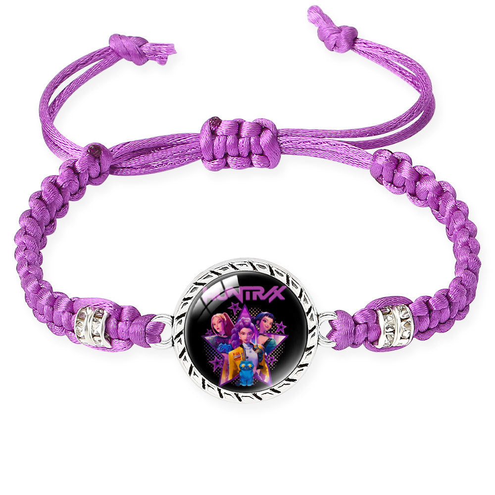 K-POP Demon Hunters Series Bracelet Set Creative Charm Braided Adjustable Bracelets