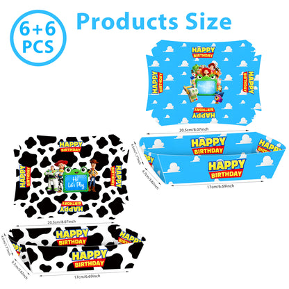 Cartoon Woody Buzz Series Birthday Party Supplies Themed Tableware and Decorations