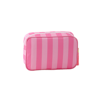 Striped Cosmetic Bag – Simple & Fresh Travel Makeup and Toiletry Pouch