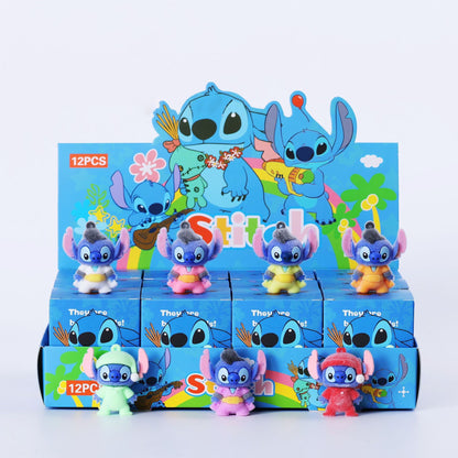 Demon Hunter Cartoon Character Flocked Vinyl Figure Collectible Toy Blind Box Surprise Trendy Desk Decor