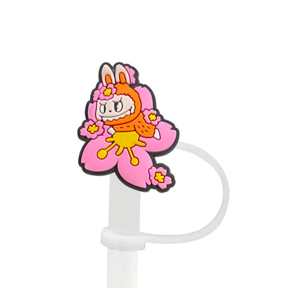 Labubu Silicone Straw Toppers – Cute Reusable Dust Caps for 10mm Large Tumbler Straws