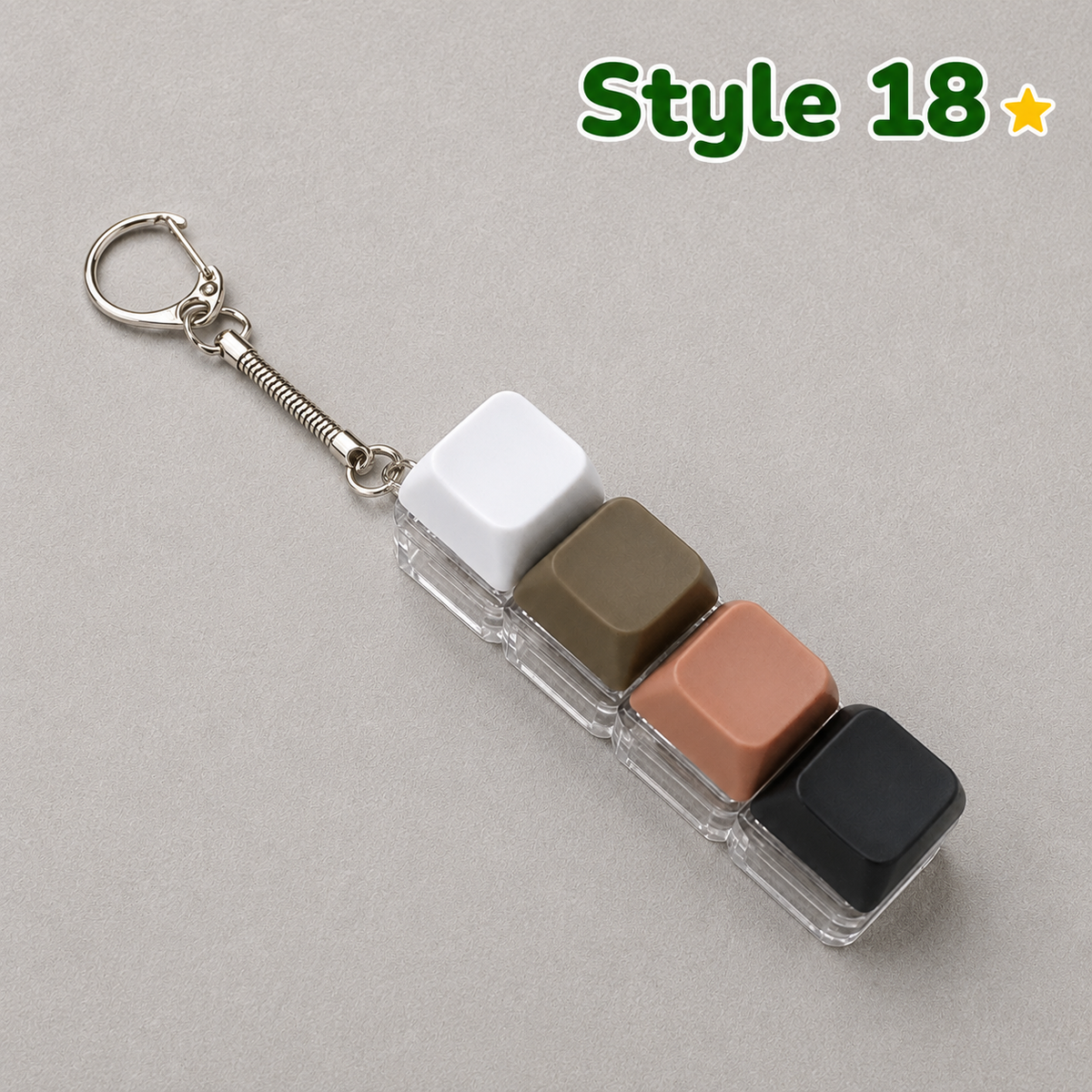 Pastel Colors Finger Press Button Cube Squishy Keyboard Keychain Stress Relief Toy