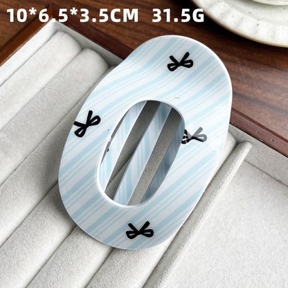 Bone-Shaped Acetate-Look Hair Claw Clip – Patterned Hair Clip