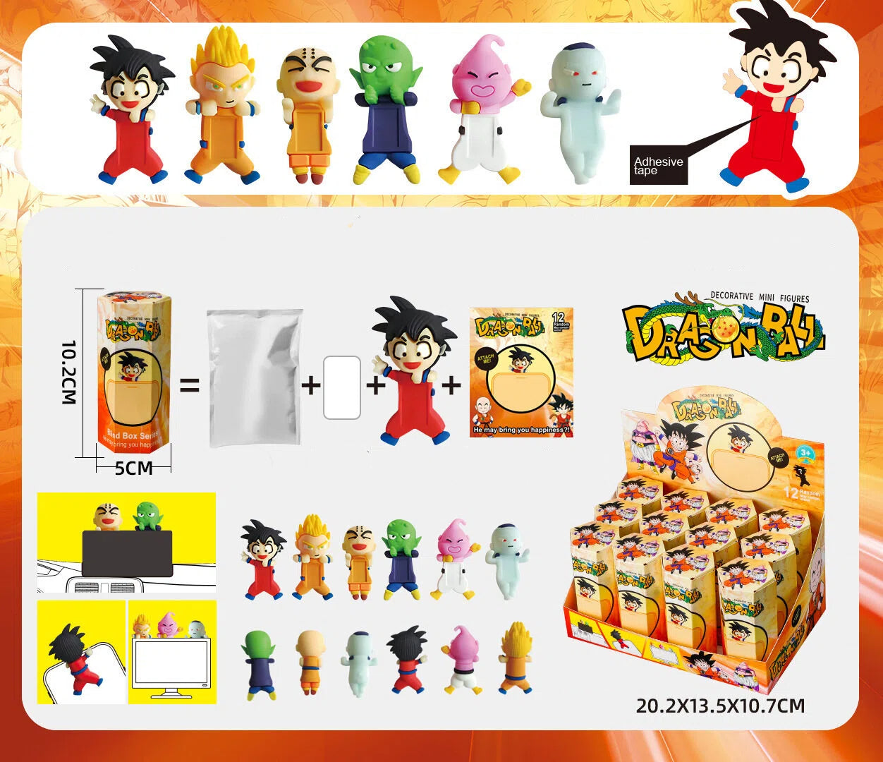 Cartoon Screen Buddy Blind Box Display Figure Set (12pcs/Box)