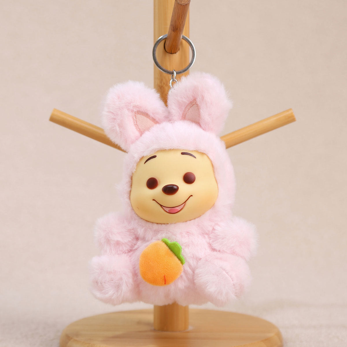 Cartoon Plush Key Chain Vinyl Plush Rabbit Bag Charm Collectible Doll