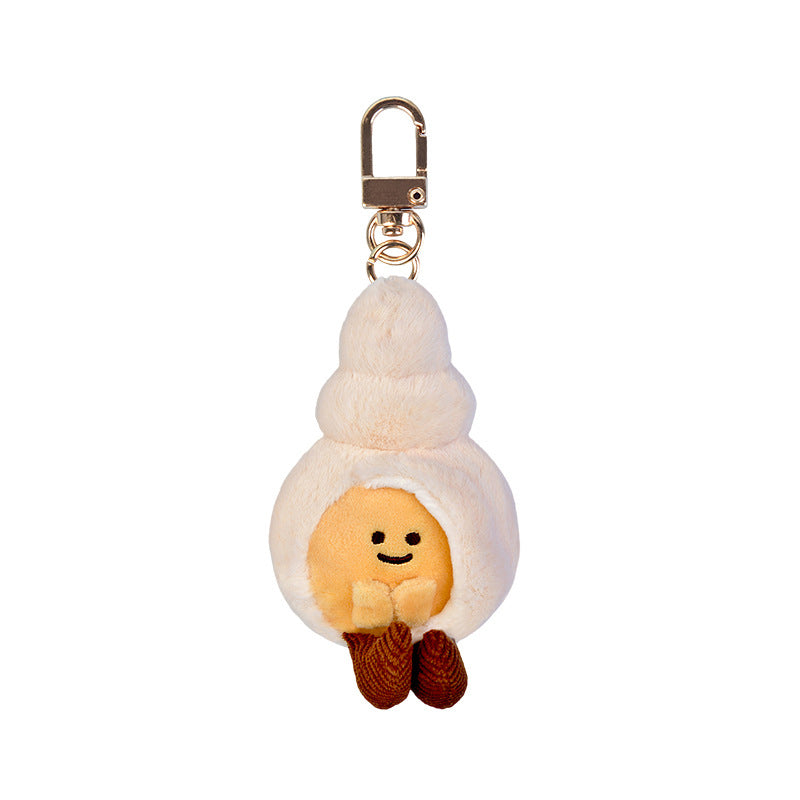 Cartoon Seafood Plush Keychain Sea Animal Stuffed Bag Charm Pendant  Keyring Accessory