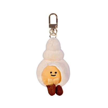 Cartoon Seafood Plush Keychain Sea Animal Stuffed Bag Charm Pendant  Keyring Accessory