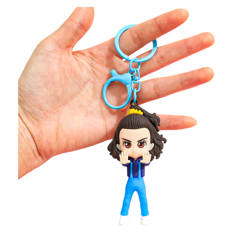 Stranger Things Supernatural TV-Inspired Retro Sci-Fi Character Silicone Keychain