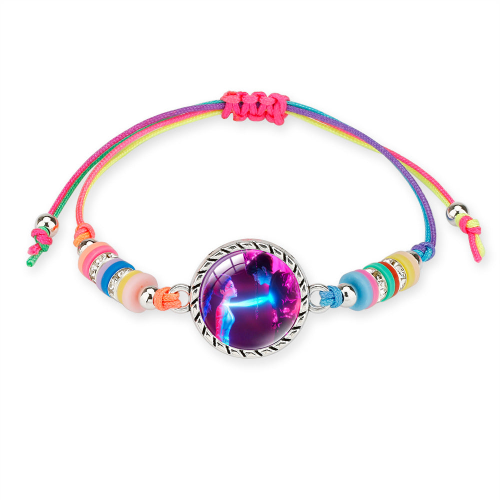 KPOP Demon Hunter Colorful Beaded Bracelet – Boho Adjustable Polymer Clay Charm Bracelet