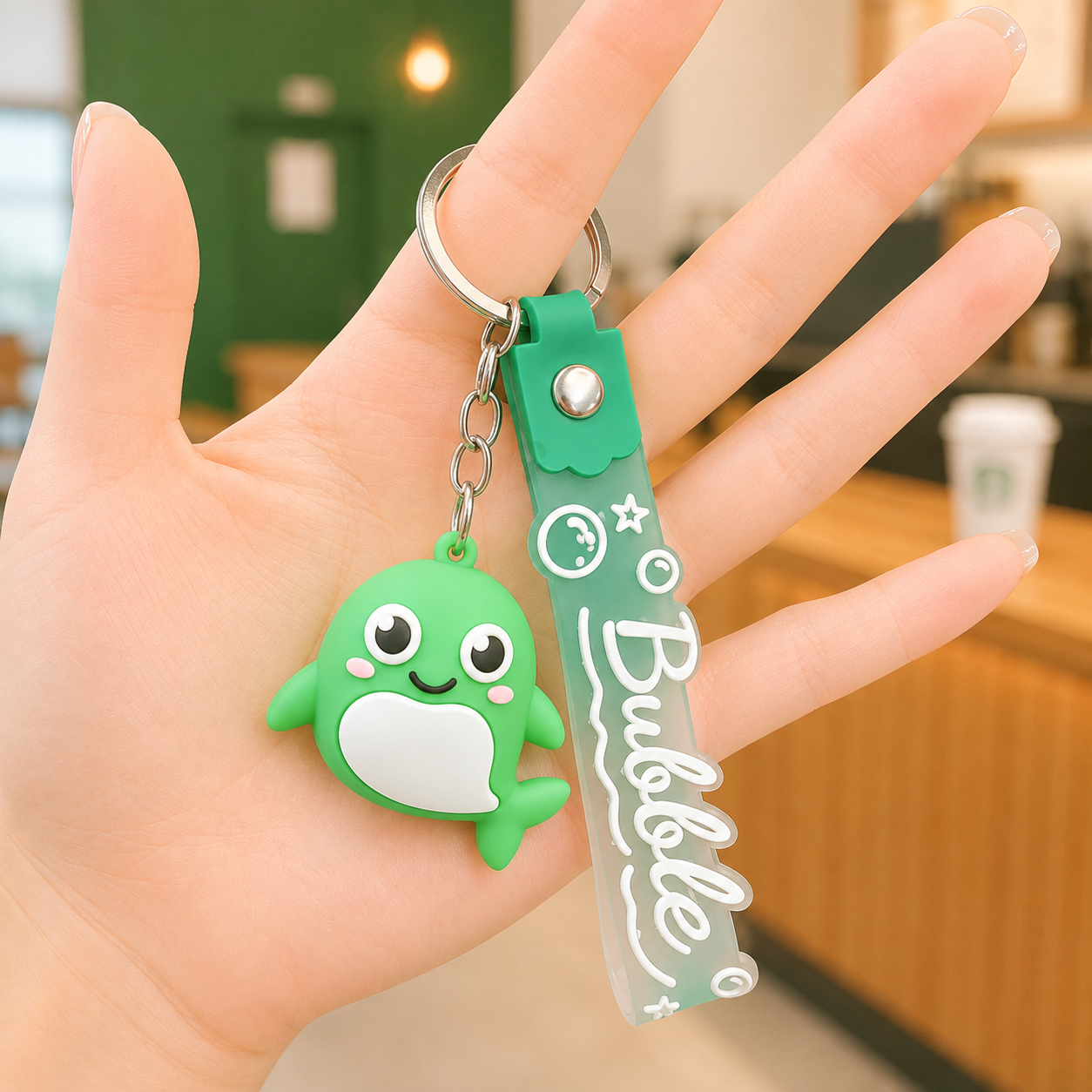 Cute Ocean Friends Silicone Keychain Set – Crab, Shell & Shark, 4-Piece Color Set