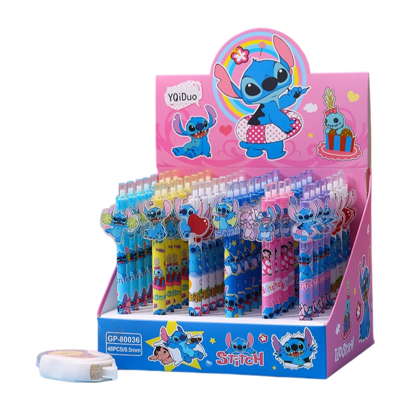 Cartoon Insert Click Gel Pens – Assorted Themes, Smooth Writing | Box of 48