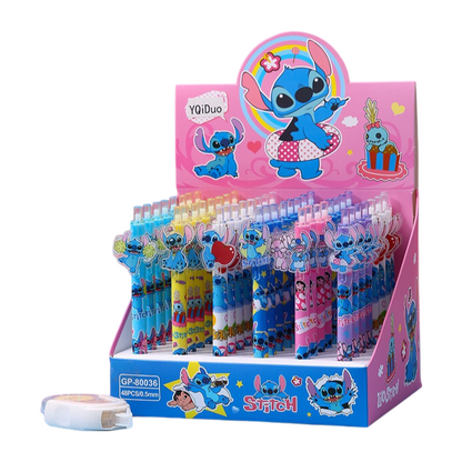 Cartoon Insert Click Gel Pens – Assorted Themes, Smooth Writing | Box of 48