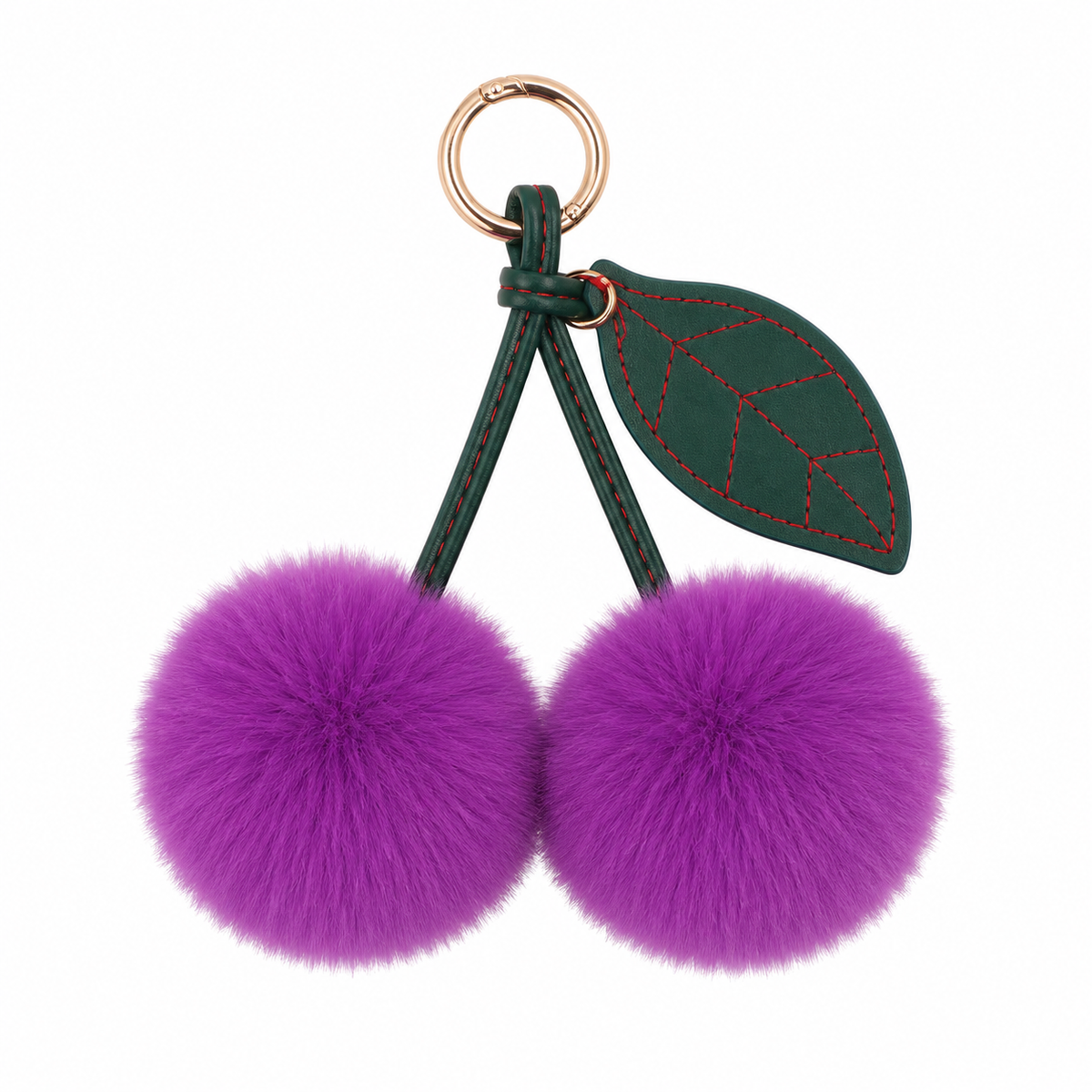 Cherry Plush Bag Pendant Lovely Keychain Cartoon Keyring Accessory