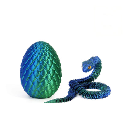 3D Printed Dragon Egg Fidget Toy with Articulated Dragon – Colorful Sensory Stress Relief Toy & Collectible Gift