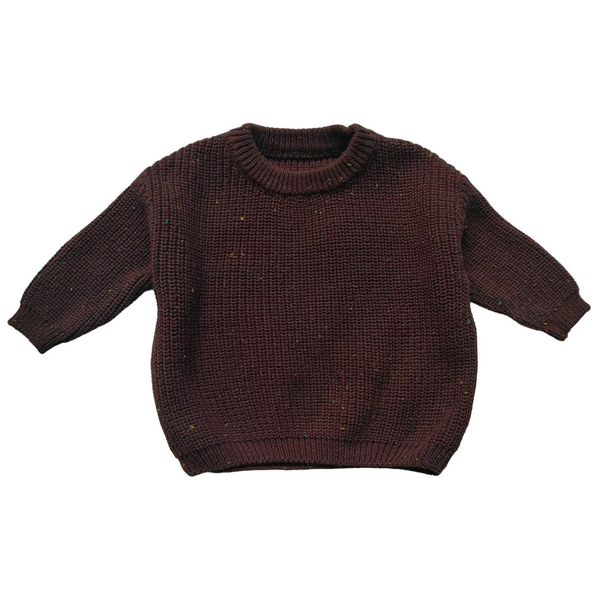 Personalized Name Knit Sweater for Babies & Kids – Custom Yarn Embroidery with Optional Crochet Decorations