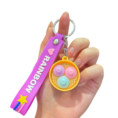 Food & Dessert Butter, Cheese & Bao Bun Keychains Silicone Bag Charms & Accessories