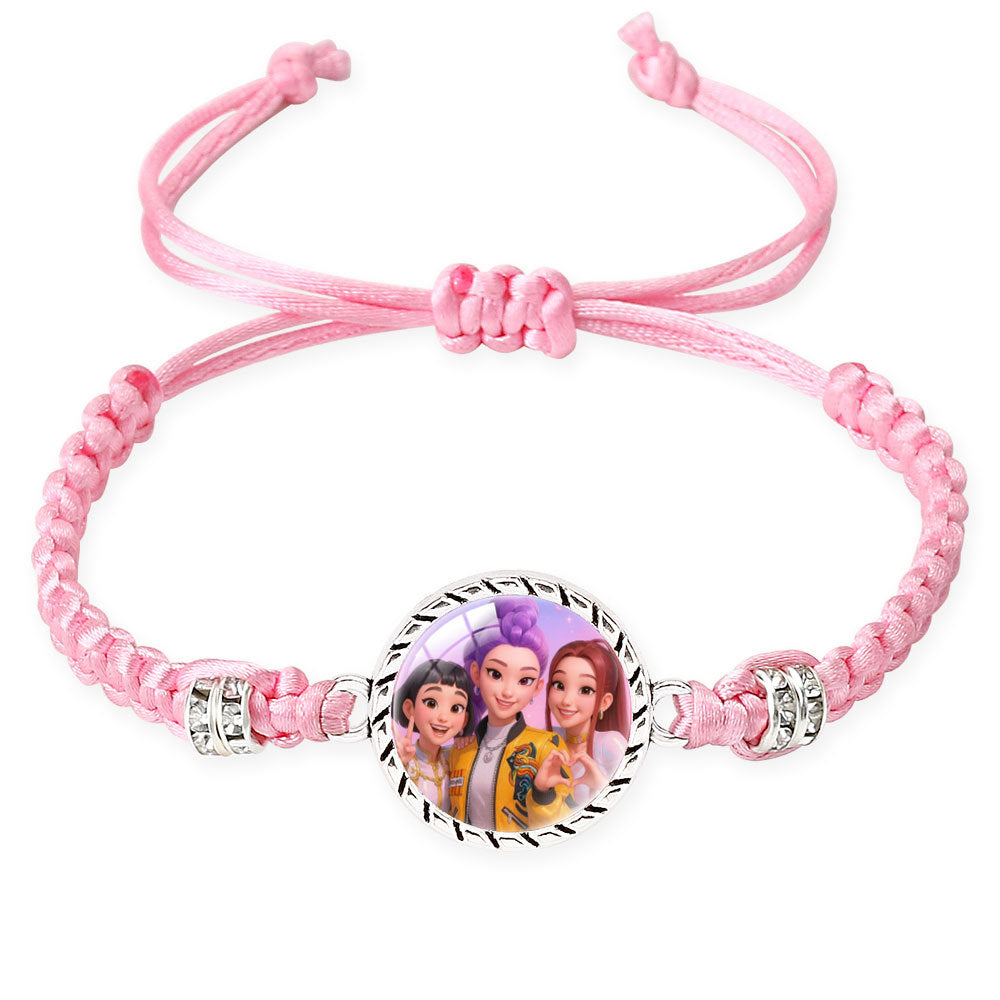 K-POP Demon Hunters Series Bracelet Set Creative Charm Braided Adjustable Bracelets
