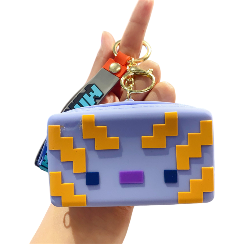Cartoon Silicone Coin Purse Keychain Small Gift