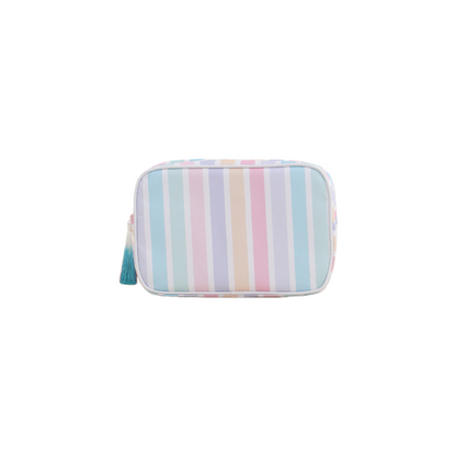 Striped Cosmetic Bag – Simple & Fresh Travel Makeup and Toiletry Pouch
