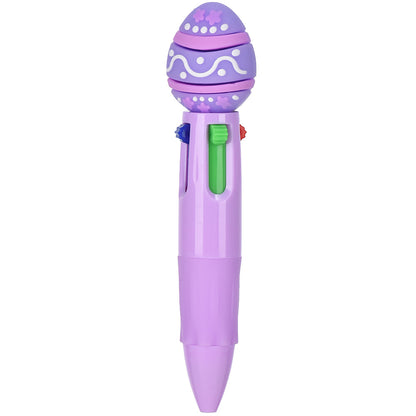 Mini 4-Color Click Pen – Creative Easter Bunny, Egg & Chick Design Journal Pen