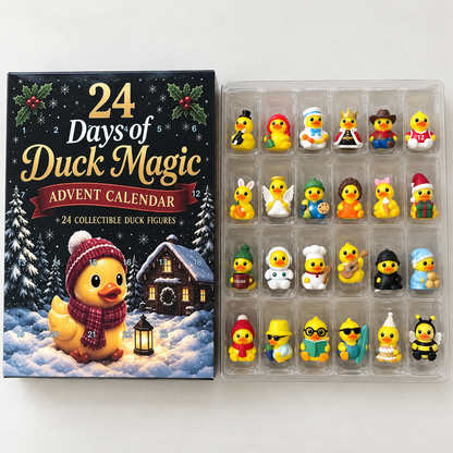 2026 Christmas Advent Calendar – 24-Day Mini Figure Surprise Countdown, Highland Cow & Duck Collectible Holiday Gift
