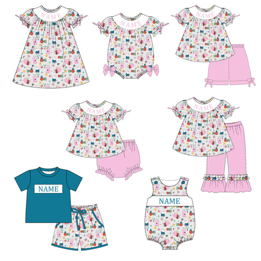 Smocked Embroidery Personalized Baby & Kids Clothing Peppa Collection