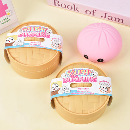 Cartoon Jumbo Mystery Squishy Dumpling Realistic Steamed Bun Stress Relief Squeeze Toy