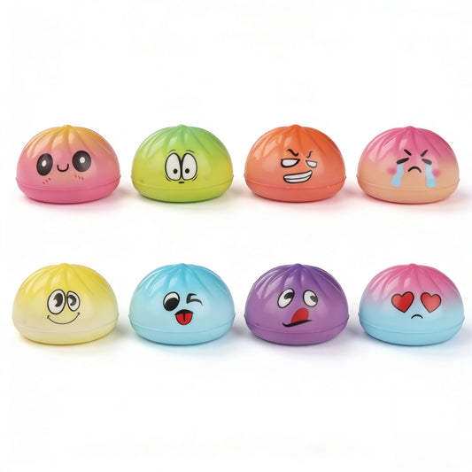 Cartoon Emoji Jumbo Mystery Squishy Dumpling Realistic Steamed Bun Stress Relief Squeeze Toy