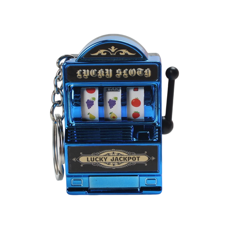 Retro Electroplated Slot Machine Keychain Fidget – Lucky Jackpot Fruit Game Toy