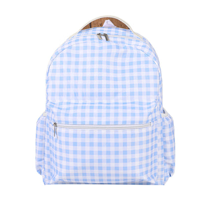 Large Capacity Plaid Lace Student Backpack For School