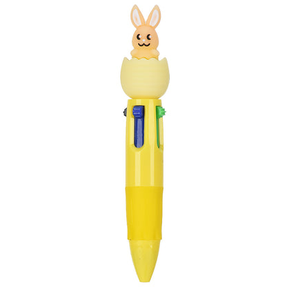Mini 4-Color Click Pen – Creative Easter Bunny, Egg & Chick Design Journal Pen