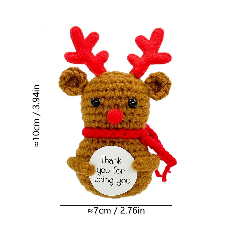 2025 Christmas Crochet Ornaments Knitted Mini Christmas Tree Decorations Hanging Car Charm