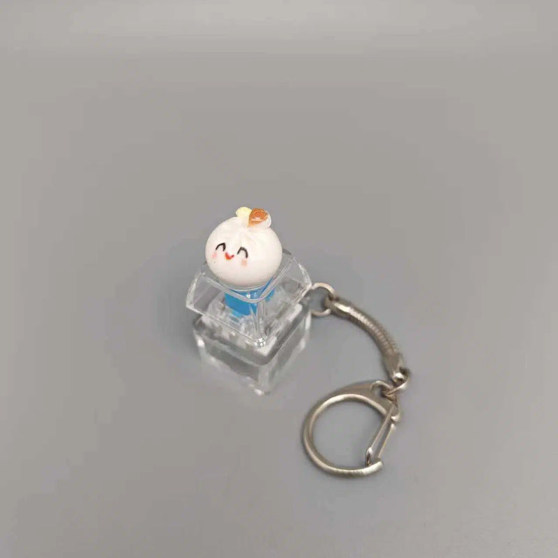 Mini Dumpling Fidget Charm Keychain Pop Fun Stress Sensory Toy Relief Accessory