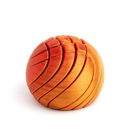 3D Printed Transforming Fidget Ball – Spiral Sensory Desk Toy & Puzzle Stress Relief Gift