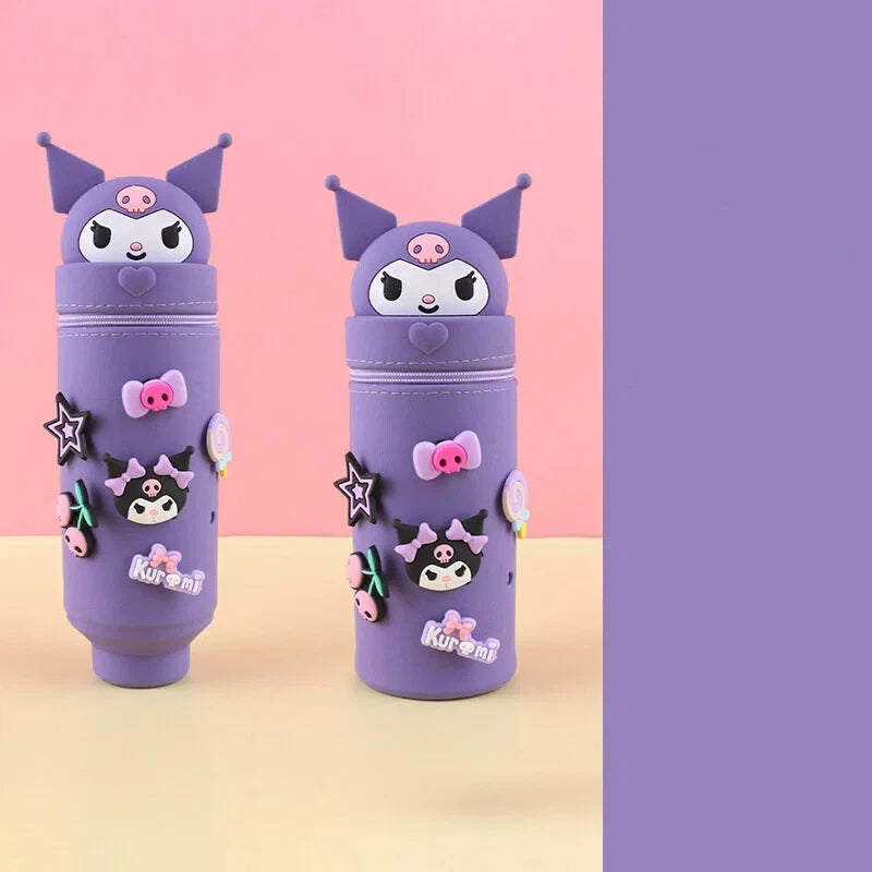 Cartoon Character Silicone Pencil Case & Desk Organizer for Kids and Students