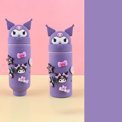 Cartoon Character Silicone Pencil Case & Desk Organizer for Kids and Students