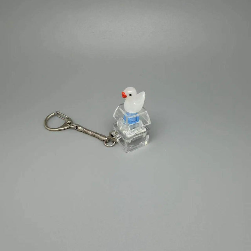 Cute Duck Fidget Clicker Keychain Keyboard Stress Relief Bag Charm