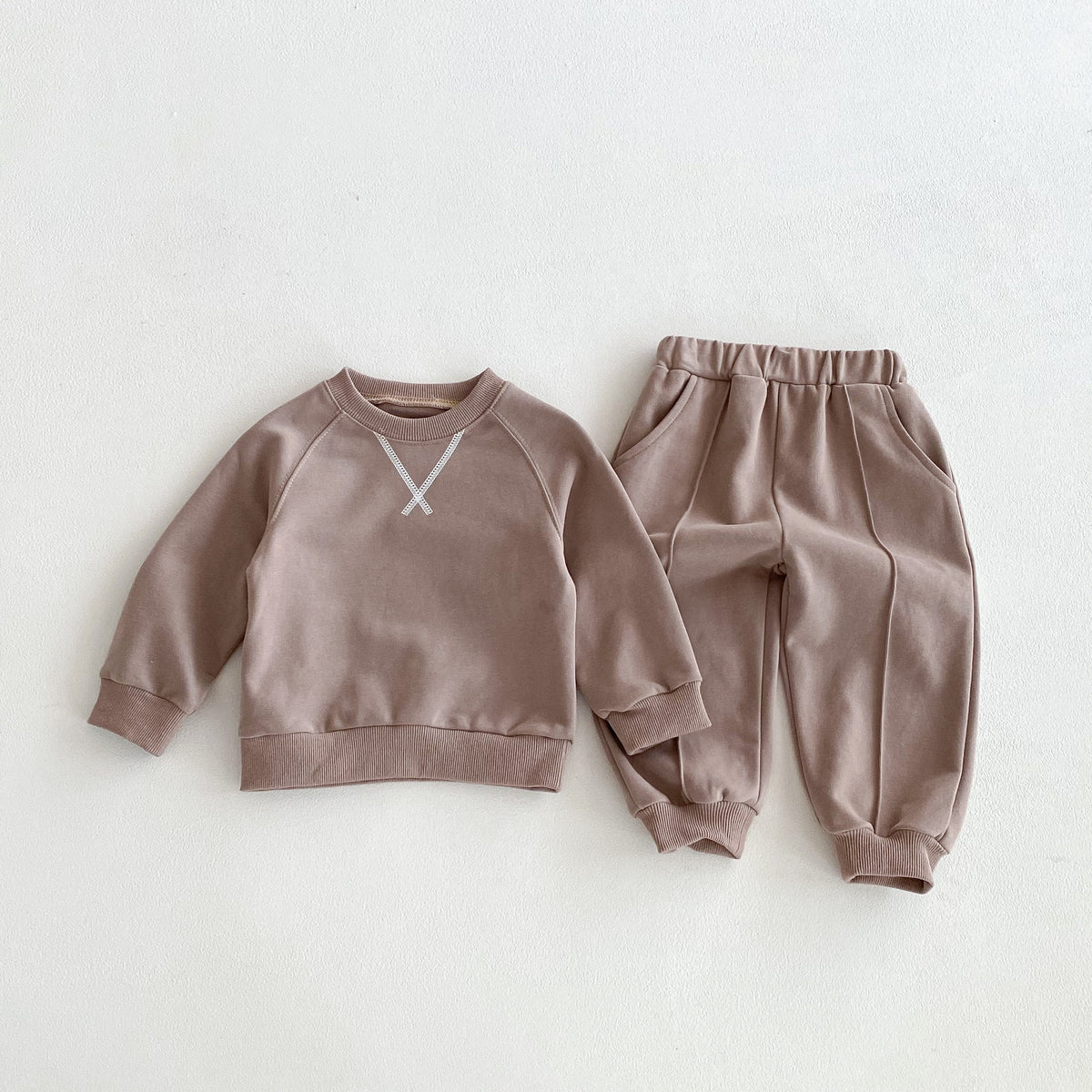 Personalized Boys Cotton Sweatshirt & Jogger Set – Custom Name Embroidery Kids Outfit