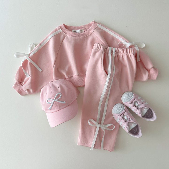 Custom Embroidered Kids Cotton Sweatshirt & Jogger Set | Personalized Name Tracksuit | Soft Long Sleeve Outfit