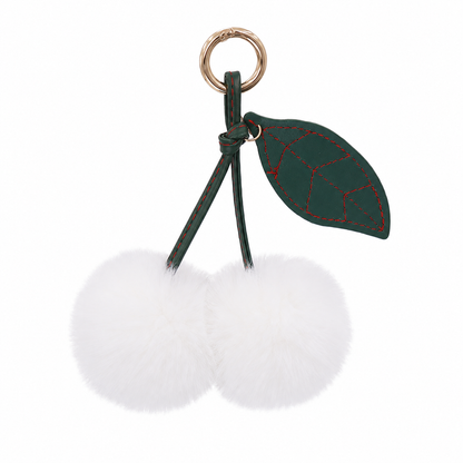 Cherry Plush Bag Pendant Lovely Keychain Cartoon Keyring Accessory
