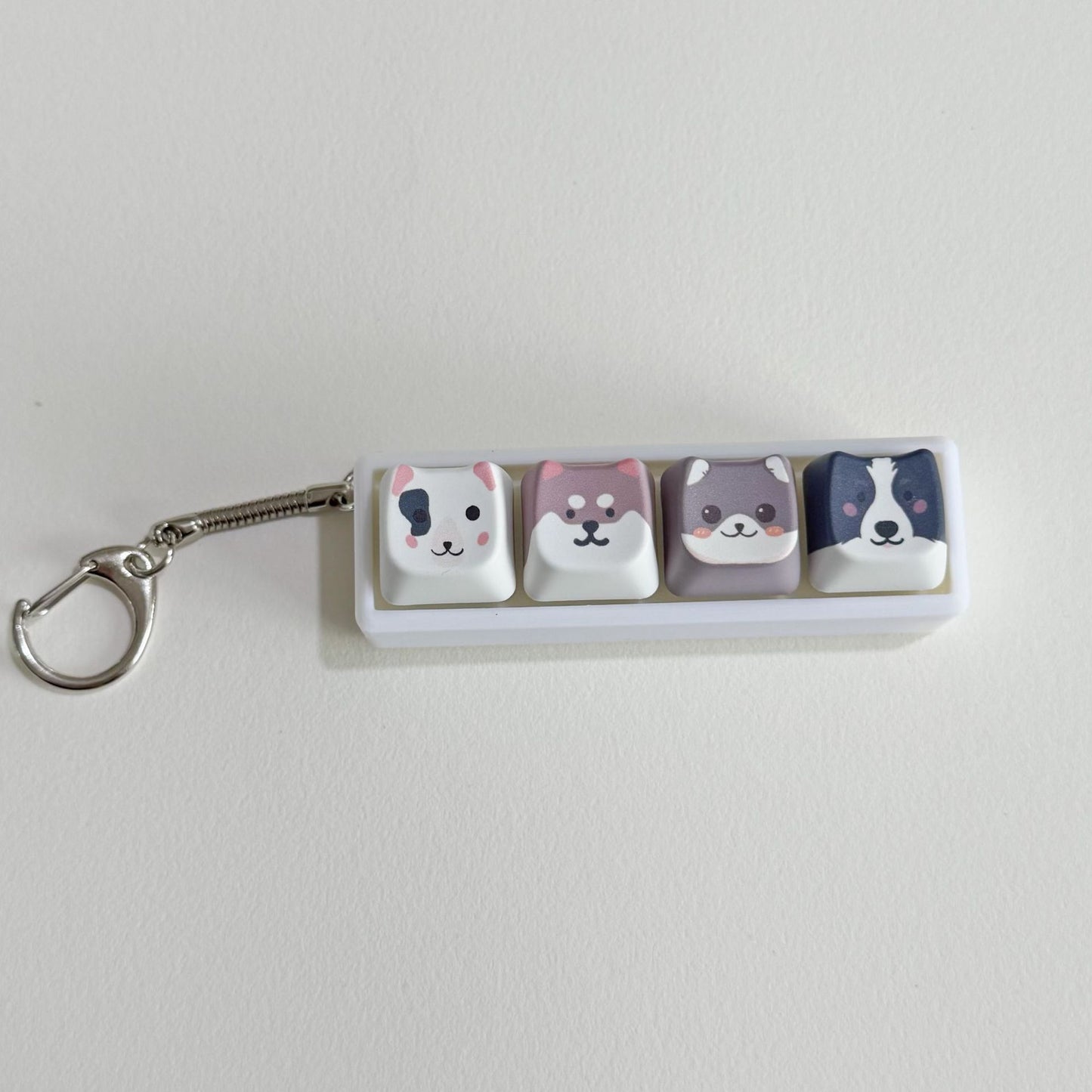 Dog-Themed Mechanical Keyboard Keycap Fidget Keychain Stress Relief Toy
