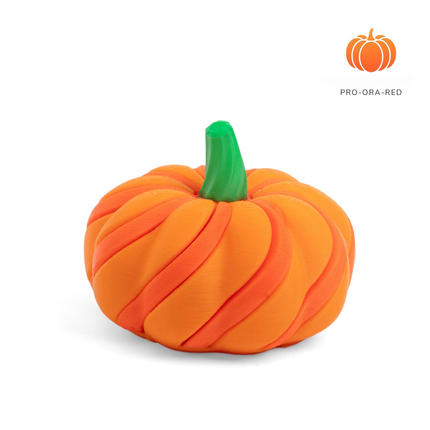 Halloween 3D Printed Spiral Pumpkin Fidget Two-Tone Stress Relief Toy & Fall Decor
