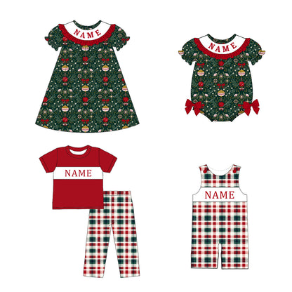 Christmas Smocked Collection Custom Name Holiday Outfits for Kids